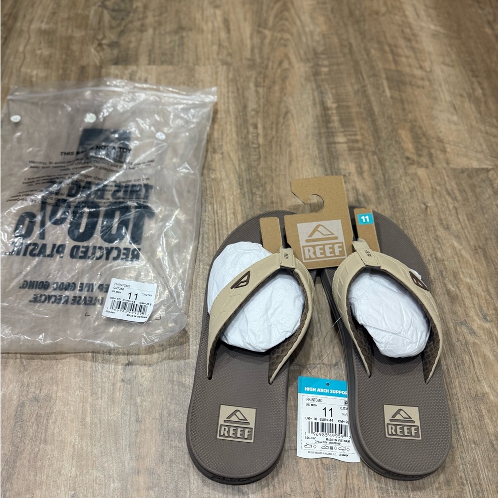 Reef Men's Brown & Cream Flip Flops